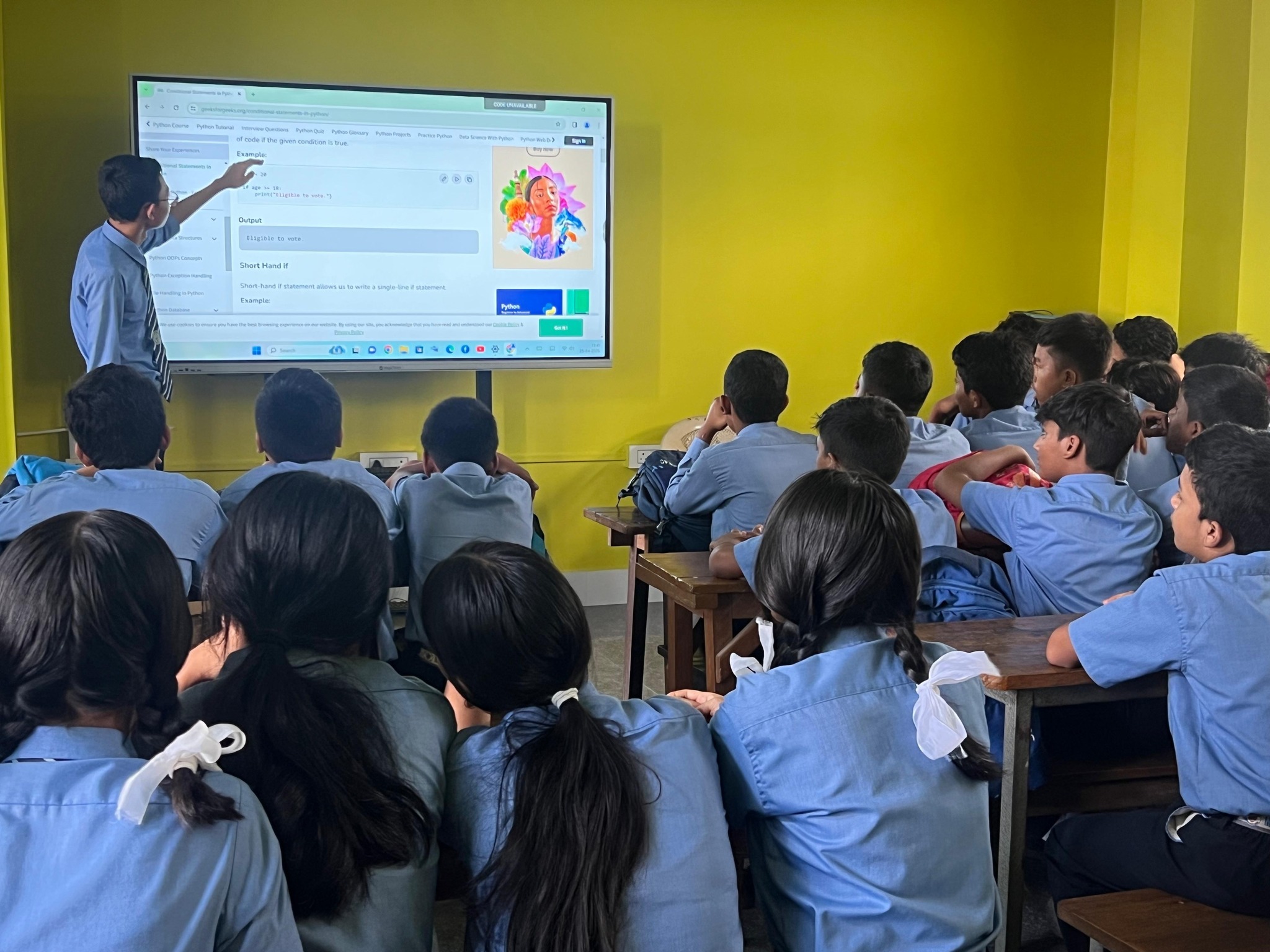 Students in the computer lab